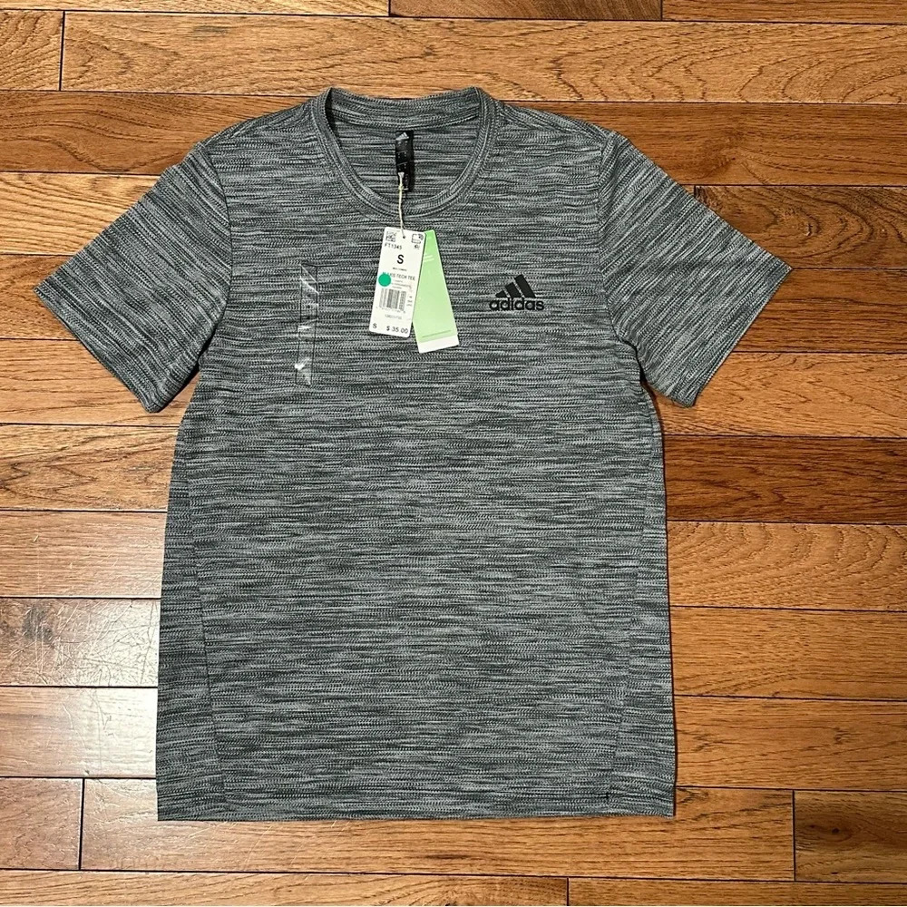 Men's Adidas Axis Aeroready Tech Tee Static Design Short Sleeve Size Small